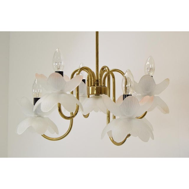 1970s Mid-Century Glass Chandelier, 1970s For Sale - Image 5 of 14