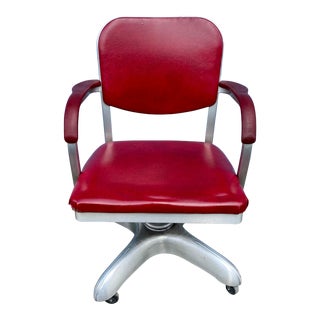 1970s Art Metal Construction Co. Swivel Office Armchair For Sale