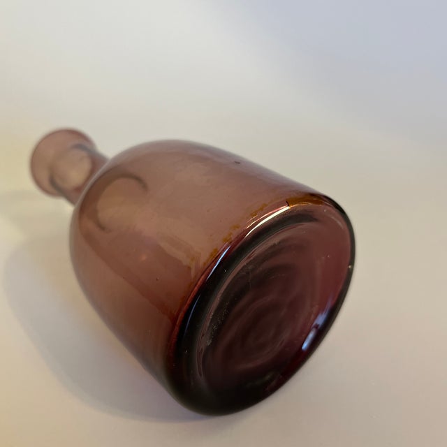 Mid 20th Century Purple Glass Vase For Sale - Image 4 of 5