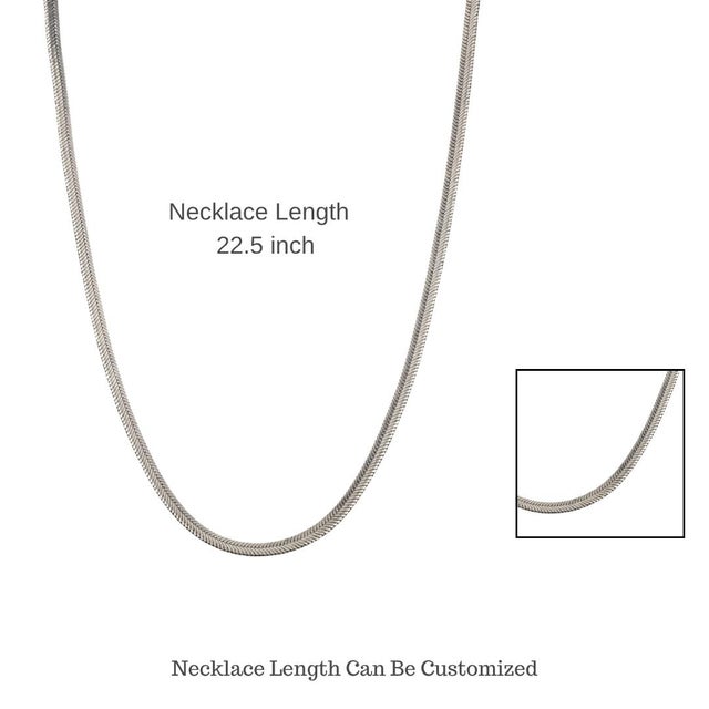 Metal Vintage Style Snake Chain Necklace by Carat&her / 925 Sterling Silver For Sale - Image 7 of 8