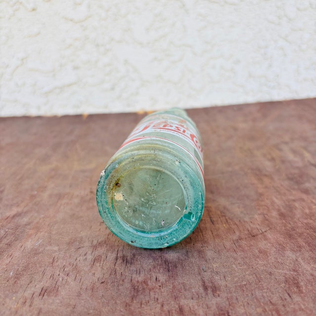 1940s Distressed French Pepsi Cola Bottle For Sale - Image 9 of 10