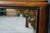 Mid Century Chinoiserie Matchbook Walnut Brass & Glass Extendable Dining Table For Sale - Image 10 of 15