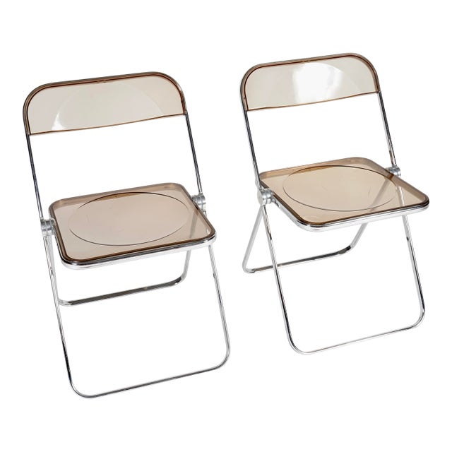 Vintage Castelli Plia Folding Chairs Set of 2 by Giancarlo Piretti For Sale