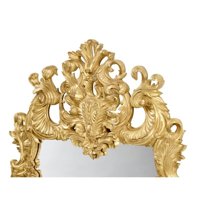 Rococo Carved Giltwood Mirror For Sale - Image 4 of 9