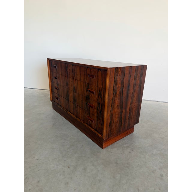 Brown Mid Century Danish Rosewood Smallboy Dresser Chest of Drawers Attributed to Johannes Sorth For Sale - Image 8 of 12