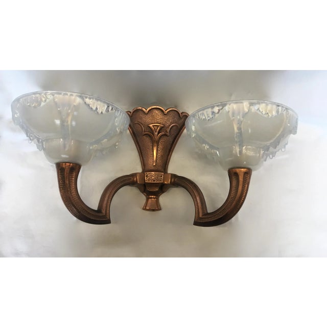 French Art Deco Wall Lights, 1940s, Set of 2 For Sale - Image 9 of 9