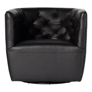 Four Hands Hanover Swivel Chair - Heirloom Black For Sale