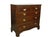 An 18th-C. English George II inlaid oak chest of drawers with two over three graduated drawers, inlaid ebony decorative...
