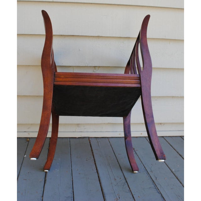 Antique High Armed Needlepoint Bench For Sale - Image 9 of 12