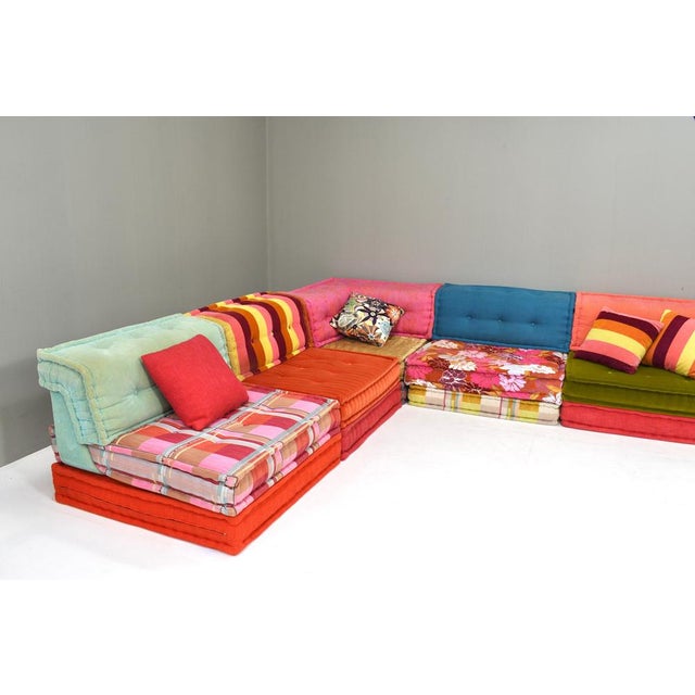 Large Mah Jong Sofa in Original Fabric attributed to Hans Hopfer for Roche Bobois, 1980s, Set of 35 For Sale - Image 11 of 18