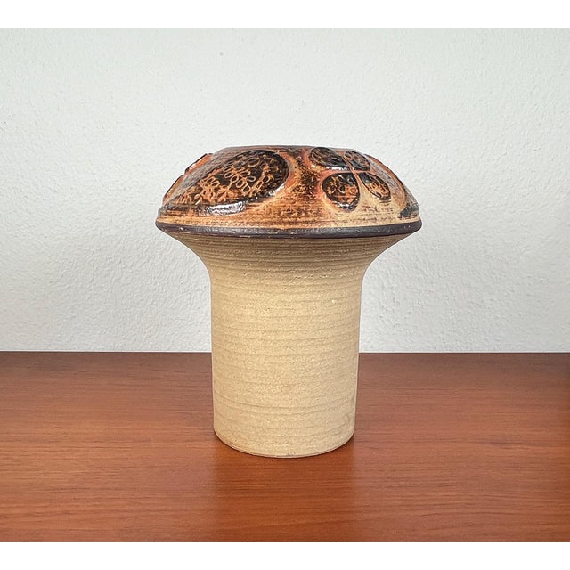 Mid-Century Modern Danish Studio Pottery Mushroom Vase in Stoneware by Haico Nitzsche for Søholm, 1960s For Sale - Image 15 of 18