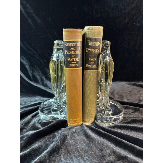 Vintage Fostoria #2585 Crystal Eagle Bookends Pair 1940-1943 Art Deco Usa For Sale - Image 12 of 12