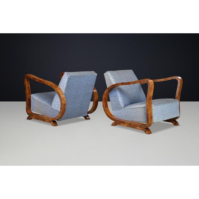 1920s Vintage Italian Art Deco Burl Wood Chair, 1920s For Sale - Image 5 of 12