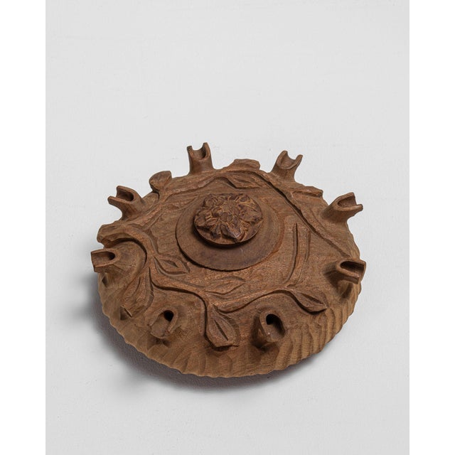 Brown Mid 20th Century Italy Brown Terracotta Lidded Jar For Sale - Image 8 of 15