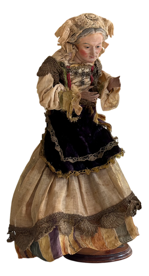 Neapolitan Nativity Woman in Traditional Dress Figure, 1780s