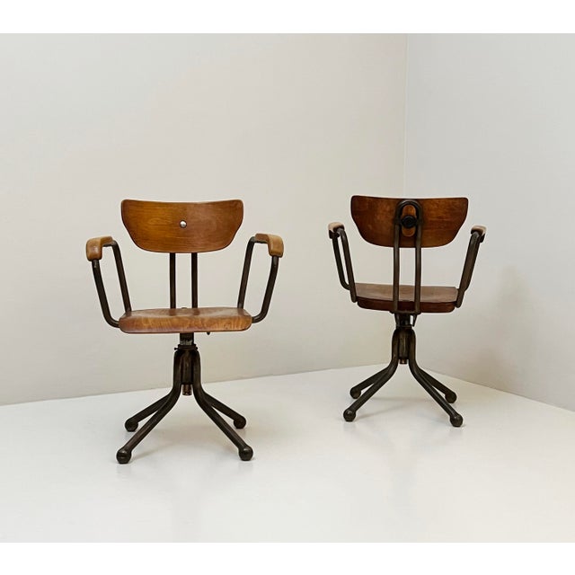 Vintage Industrial Armchairs, 1940s, Set of 2, in Flawless conditions. Designed 1920 to 1949