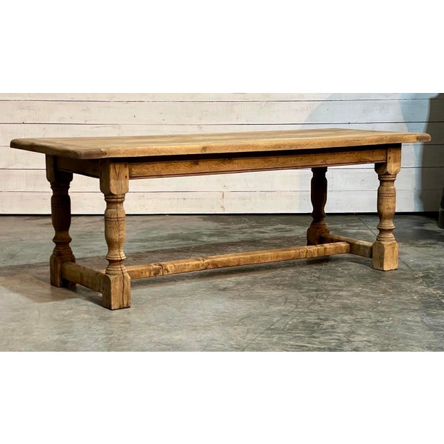 Bleached Oak Farmhouse Dining Table, 1925 For Sale - Image 18 of 18