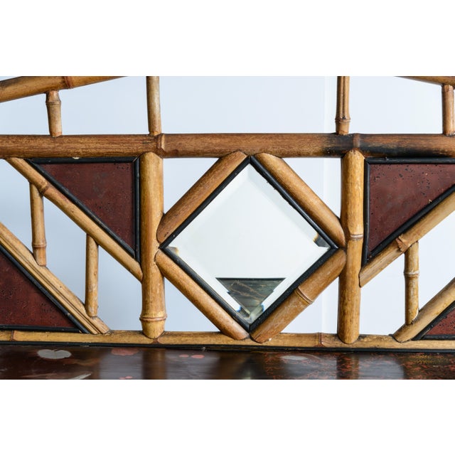 Late 19th Century Bamboo & Glass Cabinet, Aesthetic Mouvement 1880-1900 For Sale - Image 5 of 15