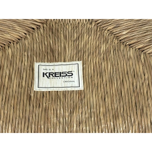 Vintage Kreiss Collection Ladderback Lounge Chair With Ottoman For Sale - Image 15 of 16