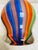 Glass Vintage Millefiori Striped Italian Murano Attributed Heavy Glass Paperweight Vase For Sale - Image 7 of 11