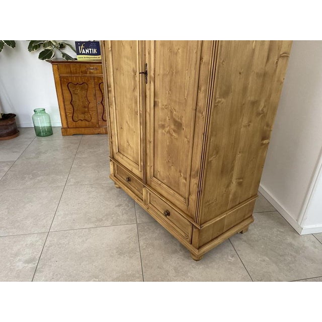 Natural Wood Farm Cabinet For Sale - Image 4 of 8