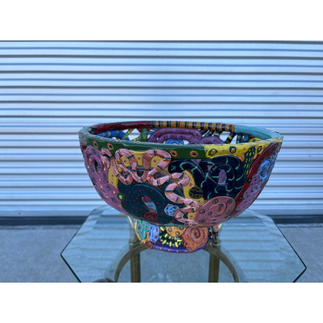 Post Modern Glazed Ceramic Bowl For Sale - Image 10 of 18