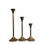Mid-Century Modern Brass Trumpet Candlesticks - Set of 3 For Sale