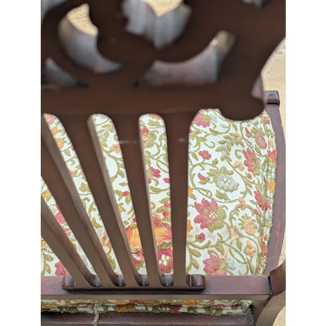 Chippendale Chippendale Style Carved Mahogany Arm Chair For Sale - Image 3 of 9