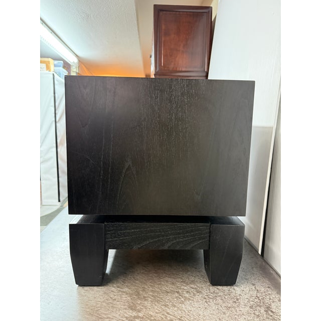 Furniturologie Brooklyn Ebony Oak Wood Nightstand For Sale - Image 10 of 12