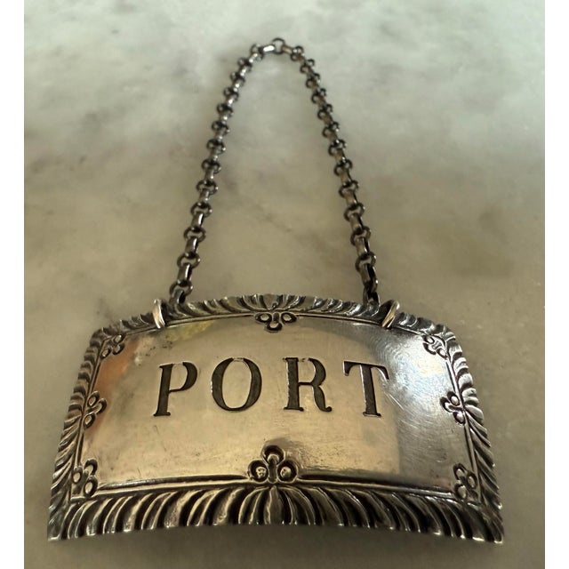 American Mid 20th Century Sterling Silver "Port" Decanter Label/Tag by Stieff Company for Colonial Williamsburg For Sale - Image 3 of 11