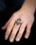 1990s Black and White Diamond Ring, Size 7 For Sale - Image 5 of 5