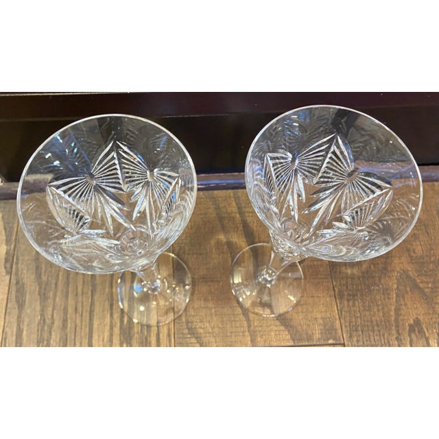 Glass 1990s Waterford “Happiness” Millennium Series Champagne Flutes- Set of 2 For Sale - Image 7 of 8