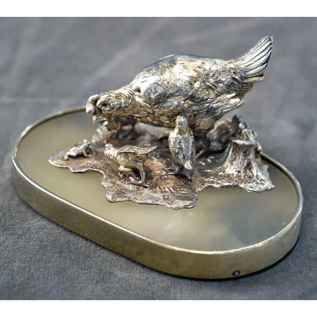 Edmond Lhote, Sculpture Group, 1910, Sterling Silver For Sale - Image 4 of 8