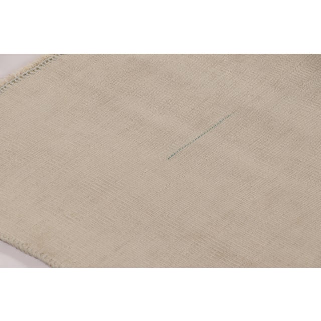 Contemporary Rug & Kilim’s Contemporary Two-Tone Kilim, Cream White With Yellow Accents For Sale - Image 3 of 8