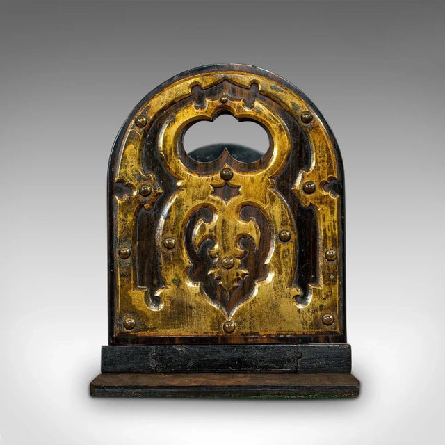 Brass Late 19th Century Coromandel Antique Extending Book Slide For Sale - Image 8 of 13