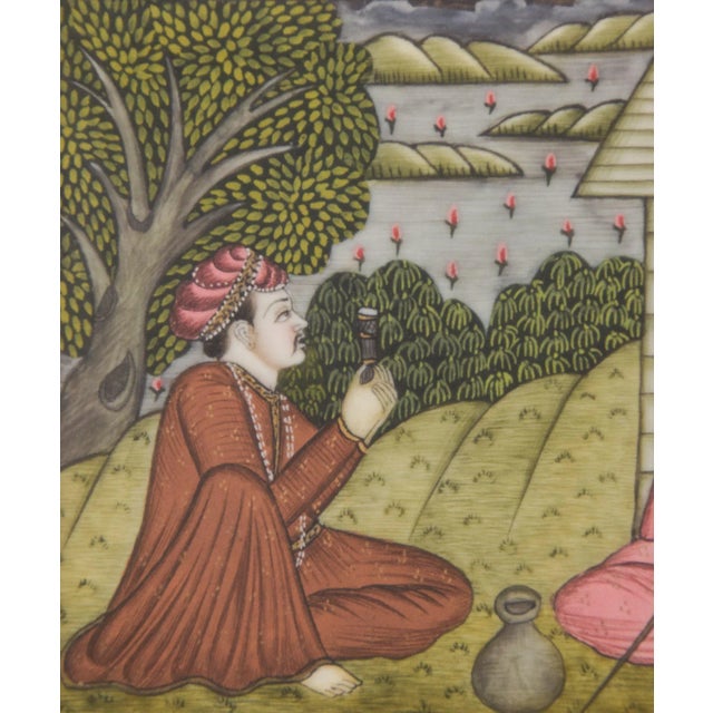 Islamic Figures, Paint on Synthetic Ivory, 20th Century, Framed For Sale - Image 3 of 7