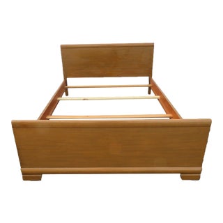 Mid Century Modern Painted Vintage Full Size Bed For Sale