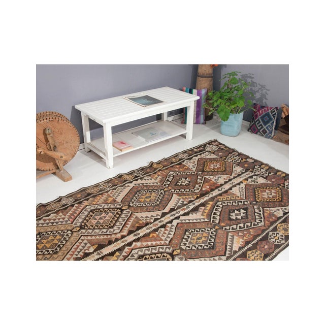 Vintage Turkish Kars Kilim Rug - 4`10" X 12`10" For Sale In Los Angeles - Image 6 of 6