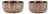 Round Wooden Bowl Planter (Set of 2) For Sale