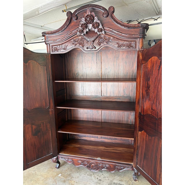 Late 20th Century Vintage Mahogany Armoire / Wardrobe For Sale - Image 5 of 8