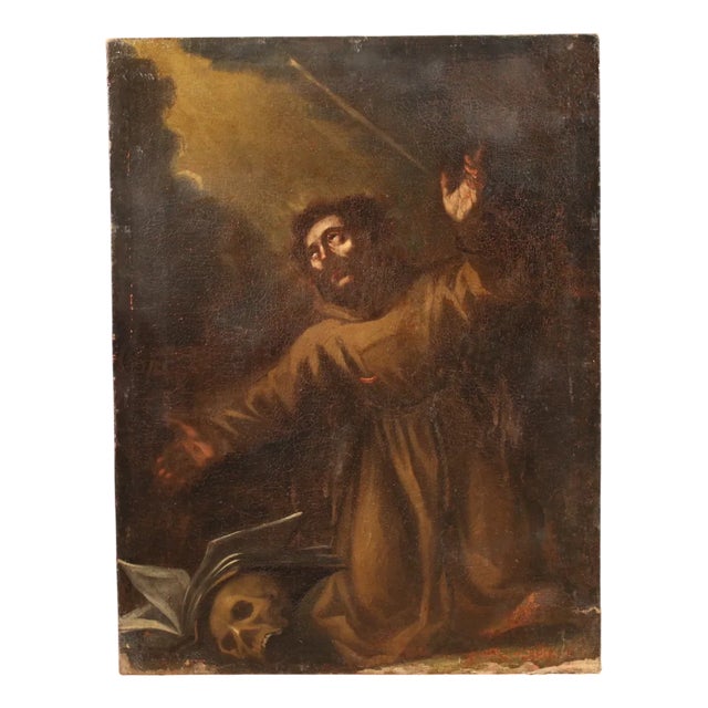 Italian Artist, Saint Francis of Assisi, 1670, Oil on Canvas For Sale