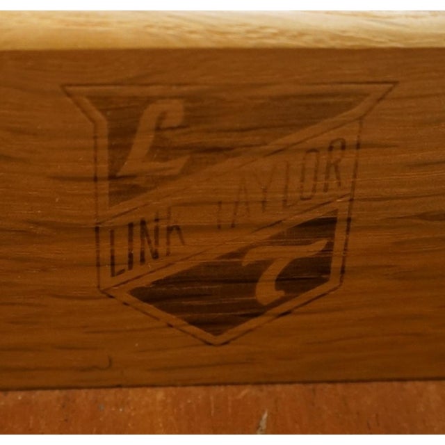 Yellow Late 20th Century Link Taylor Yellow Cream MCM Mid Century Modern 22" Two Drawer Open Cabinet Nightstand 3014 For Sale - Image 8 of 13