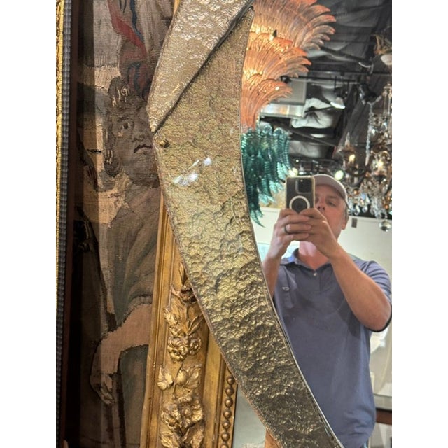 Early 21st Century Pair of Murano Mondernist Silver Mirrors For Sale - Image 5 of 6