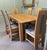 Wood Vintage Dining Table and Chairs in Golden Oak, 1970, Set of 7 For Sale - Image 7 of 8
