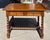 Baker Furniture English Oak and Burl Wood Barley Twist Writing Desk.
