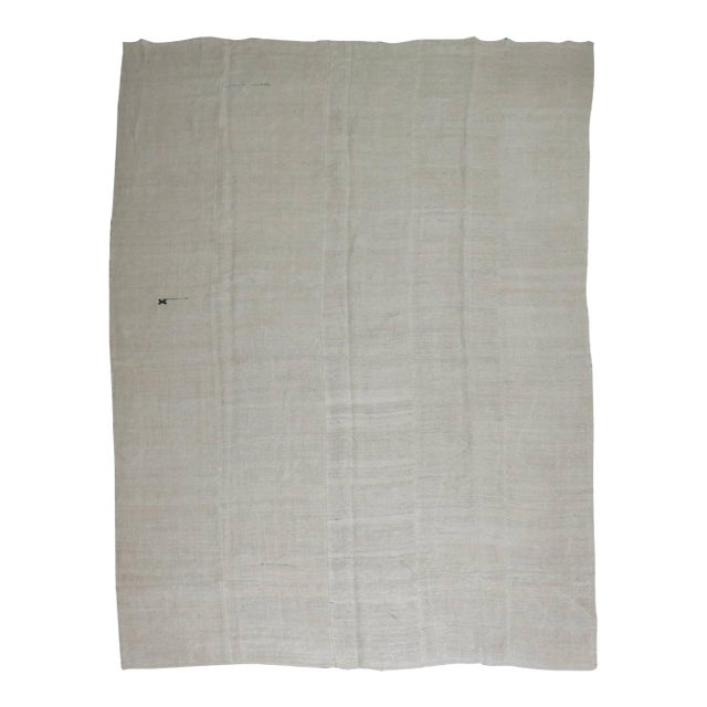 White Room Size Vintage Turkish Kilim For Sale