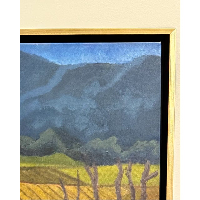 Contemporary Contemporary Landscape Oil Painting, "Road to Vineyards, Santa Rita Hills", Framed, by Teresa DiMarco For Sale - Image 3 of 3