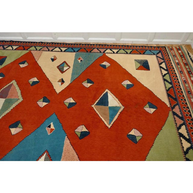 Vintage Cubist Rug, 1980 For Sale - Image 6 of 9