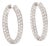 12.08 Carats Diamond Hoop Earrings, 18k White Gold, Pair For Sale