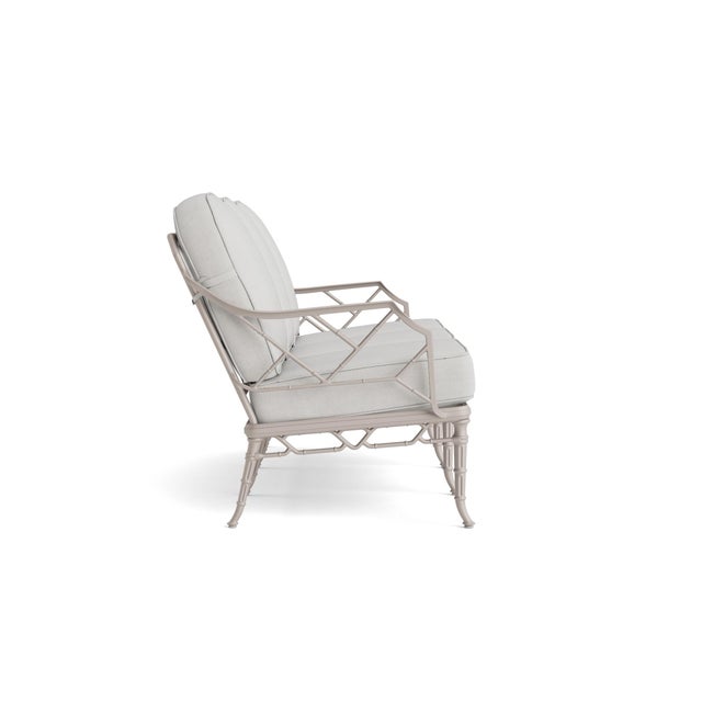 Contemporary Brown Jordan Calcutta Sofa, Dove frame with Fusion Dove fabric For Sale - Image 3 of 11